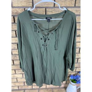 a.n.a Tie Front Women’s Blouse‎